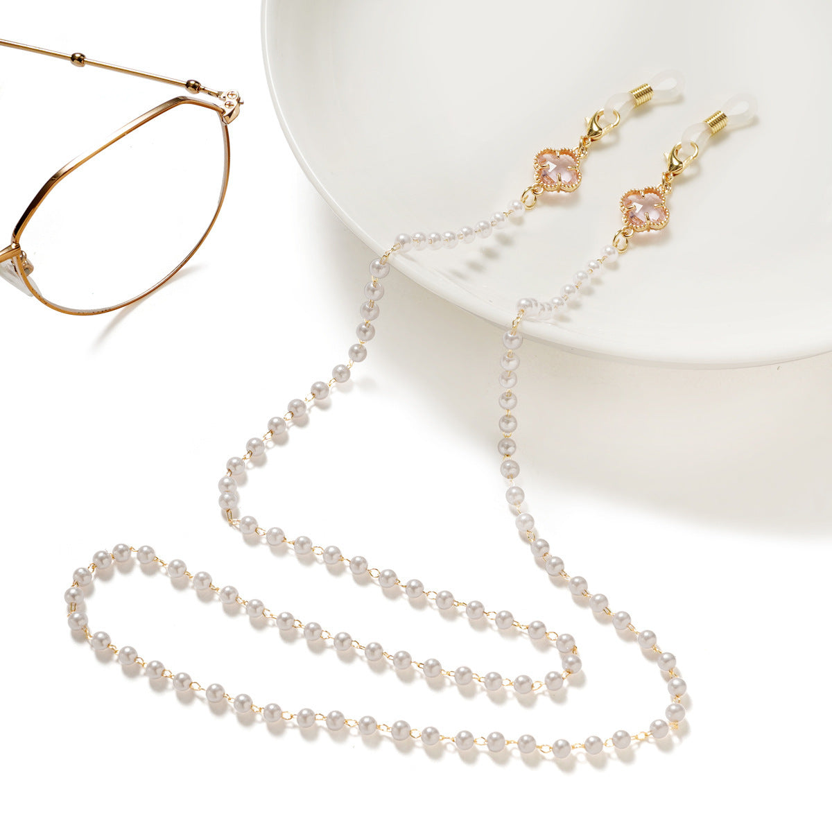Elegante Brillenhalterkette mit Perlenakzenten Brehn
