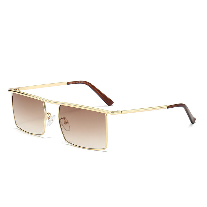 Damen modische Sonnenbrille mit filigranem, rechteckigem Rahmen Brehn