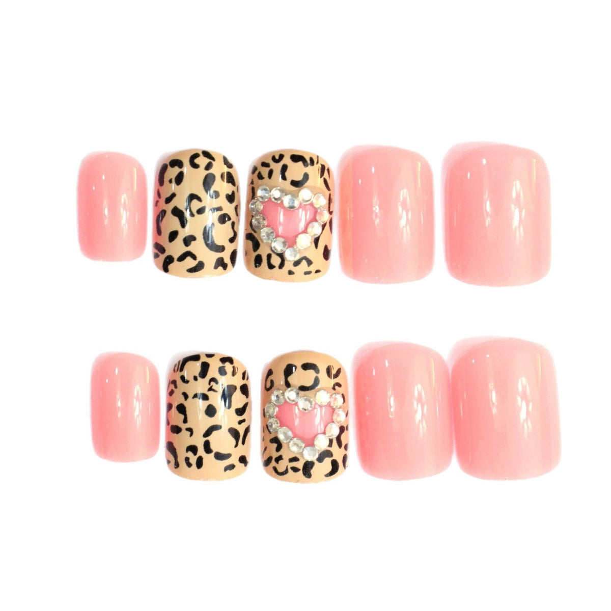 Stylische Leopardenmuster Nagelkunst Brehn
