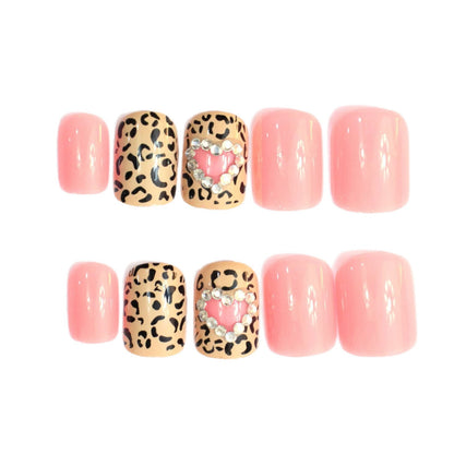 Stylische Leopardenmuster Nagelkunst Brehn