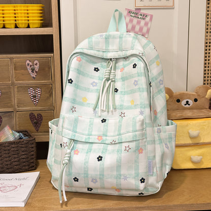 Stylische Schachbrettdruck-Rucksack Brehn