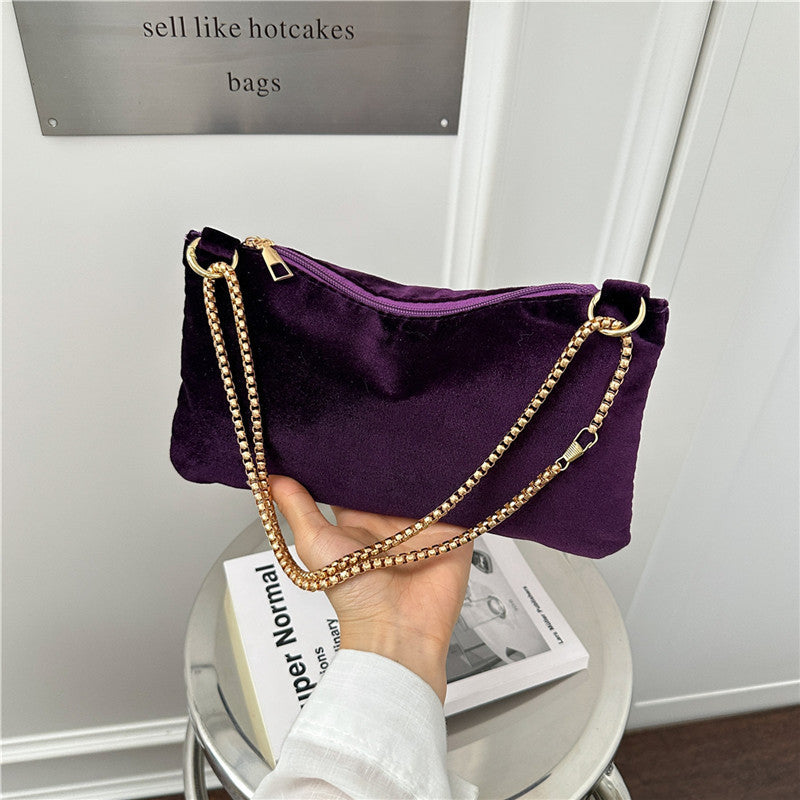 WoElegant Samt Clutch Tasche Brehn