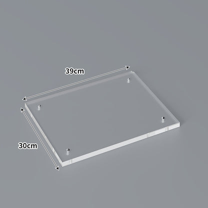 Große wandmontierte klare Acryl schwimmende Anzeige-Regalplatte mit vorgebohrten Abstandshaltern