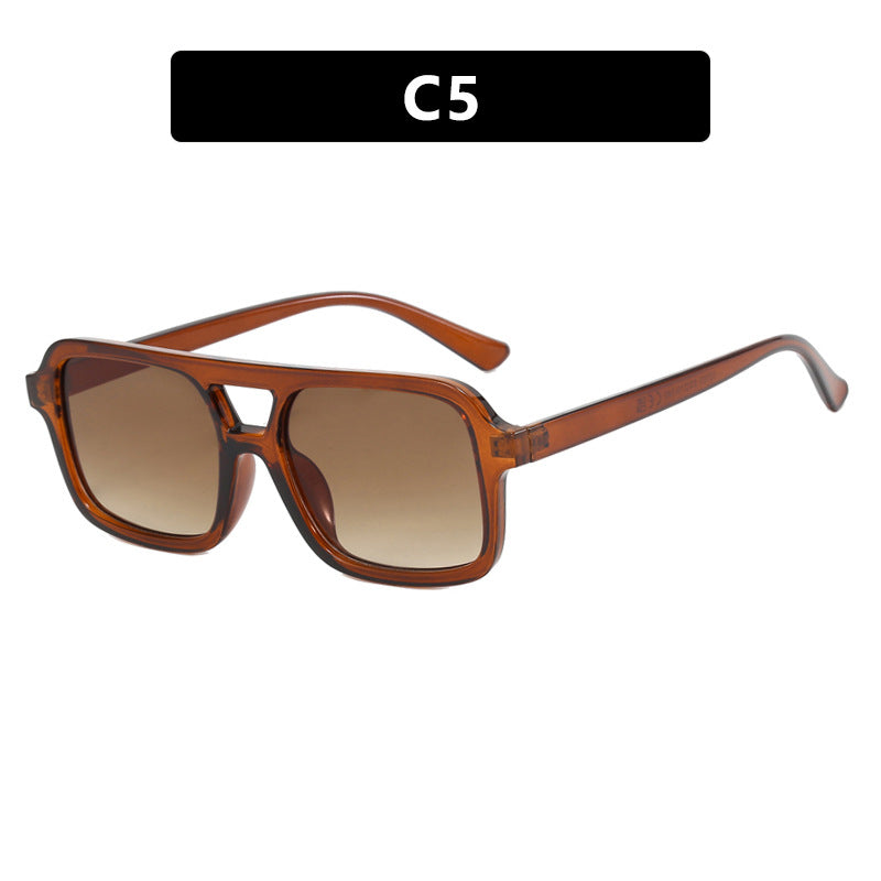 Damen moderne quadratische Sonnenbrille mit schützendem UV-Filter und transparentem Rahmen Brehn
