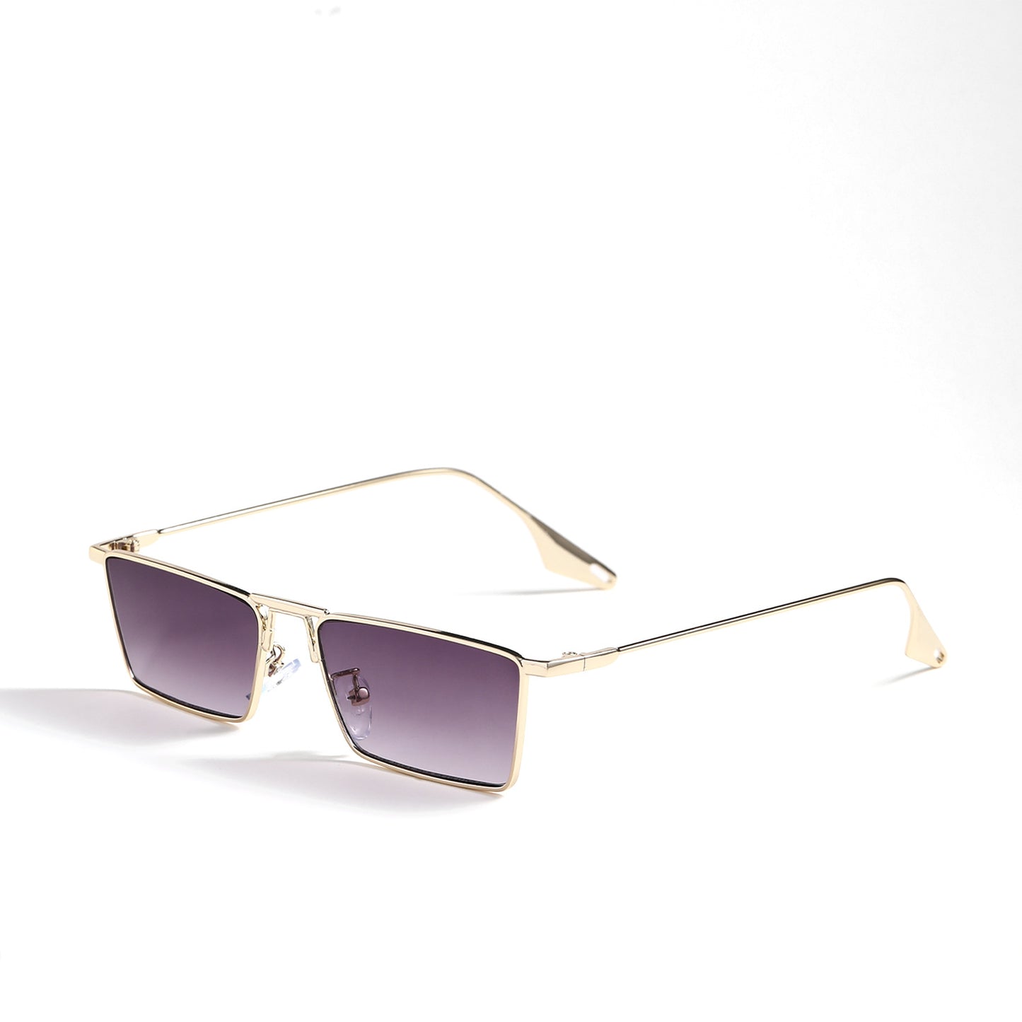 Damen elegante geometrische Sonnenbrille mit stylischem Metallrahmen Brehn