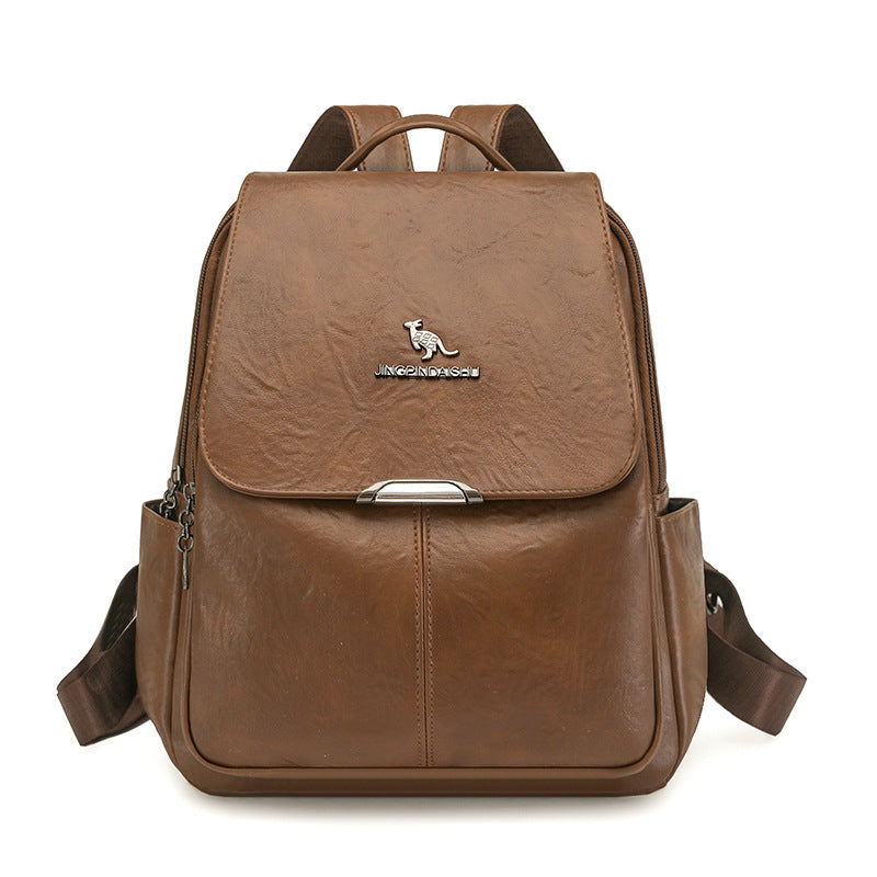 Haltbarer multifunktionaler Leder-Rucksack Brehn