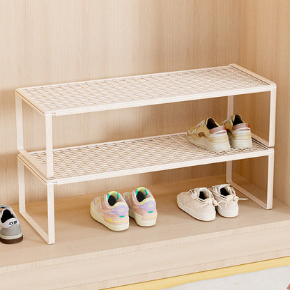 Verstellbarer erweiterbarer Metal Schuhregal-Organizer