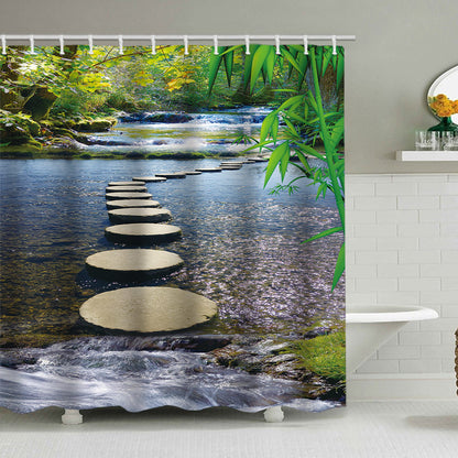 Tranquil Zen Natur Duschvorhang Brehn