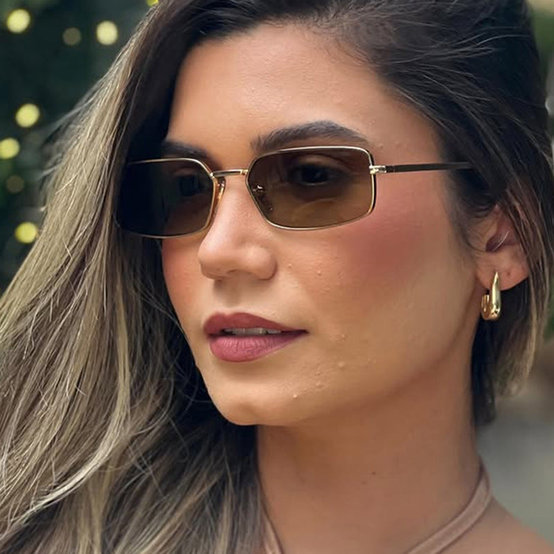 Damen modische quadratische Sonnenbrille mit polarisierten Gläsern Brehn