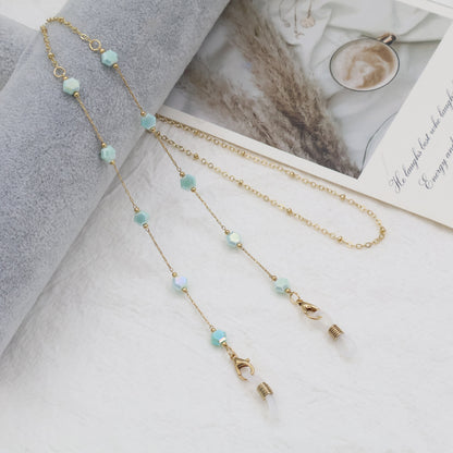 Elegante goldene Ketten Halskette mit Edelsteinen Brehn