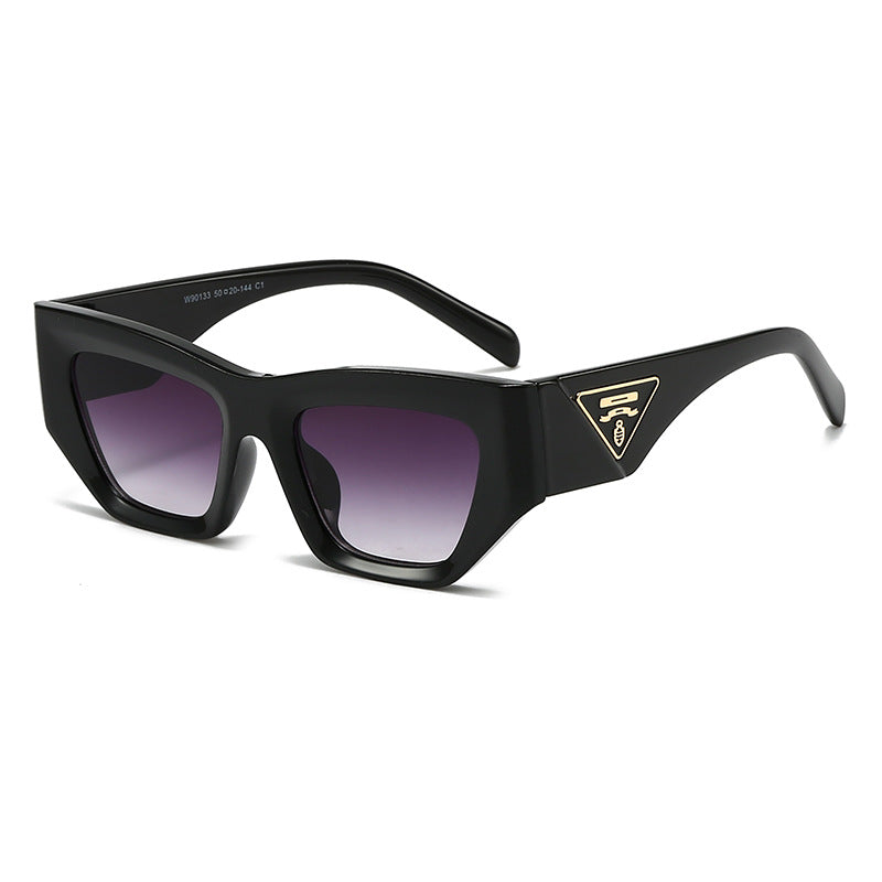 Damen Designer Sonnenbrille mit modernem, geometrischem Rahmen Brehn