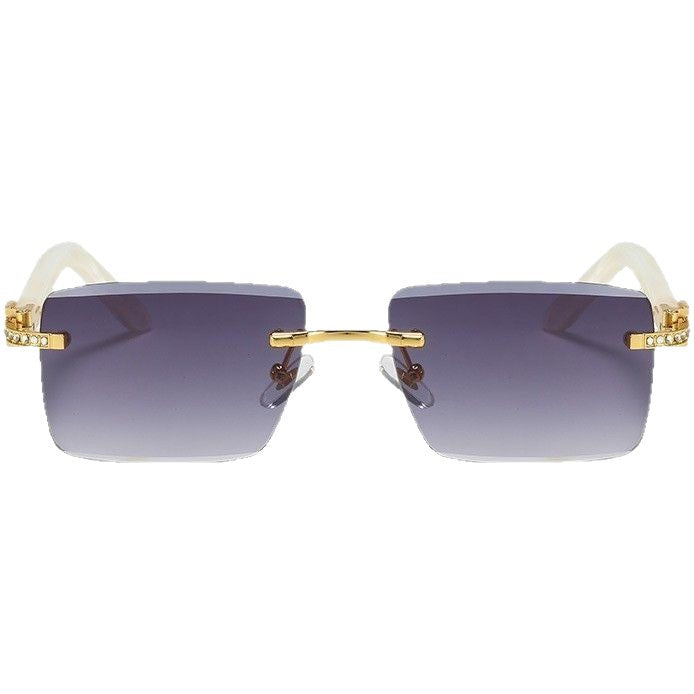 Damen modische quadratische Sonnenbrille mit luxuriösem Akzent und UV-Schutz Brehn