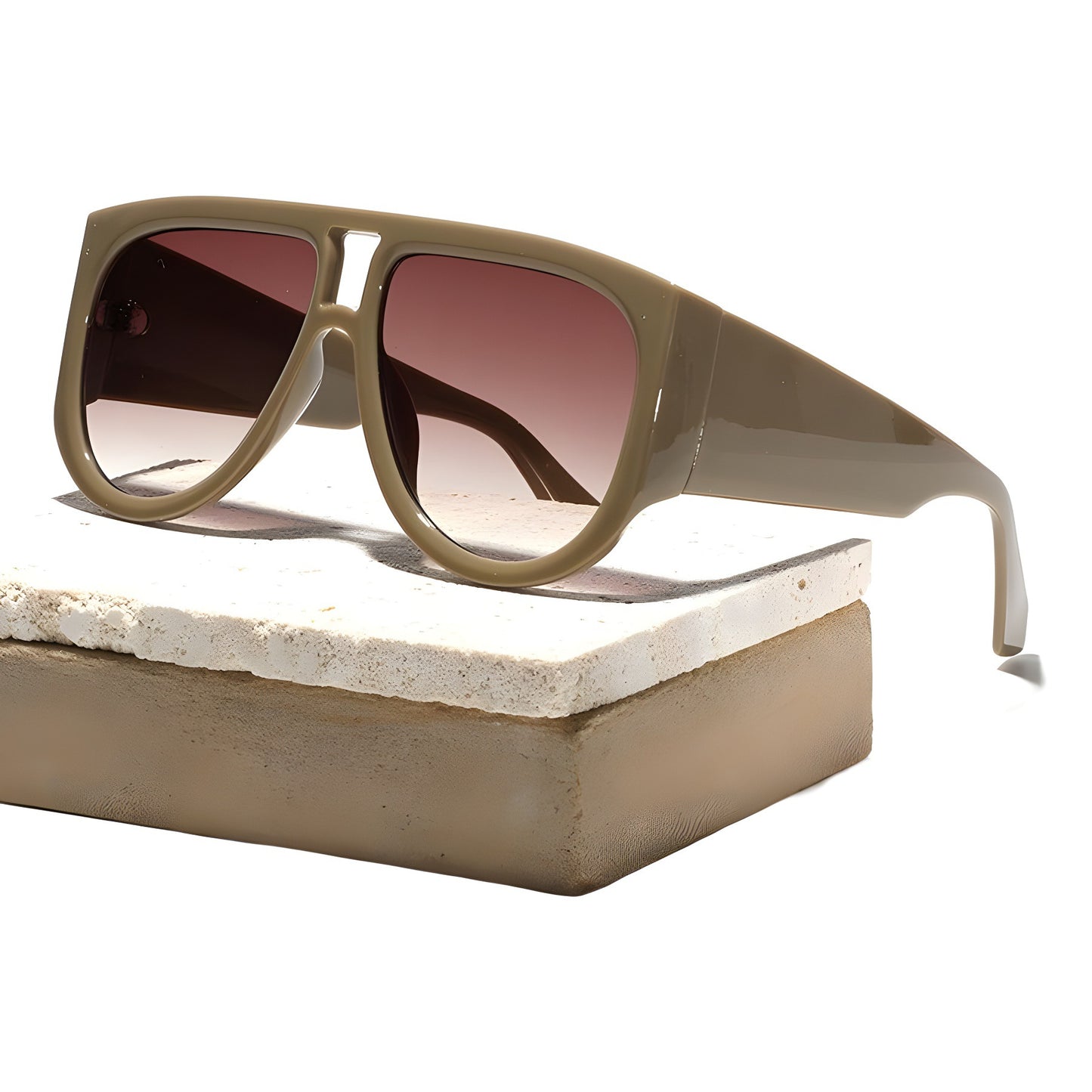 Damen modische Oversized-Sonnenbrille mit ergonomischem Rahmen Brehn