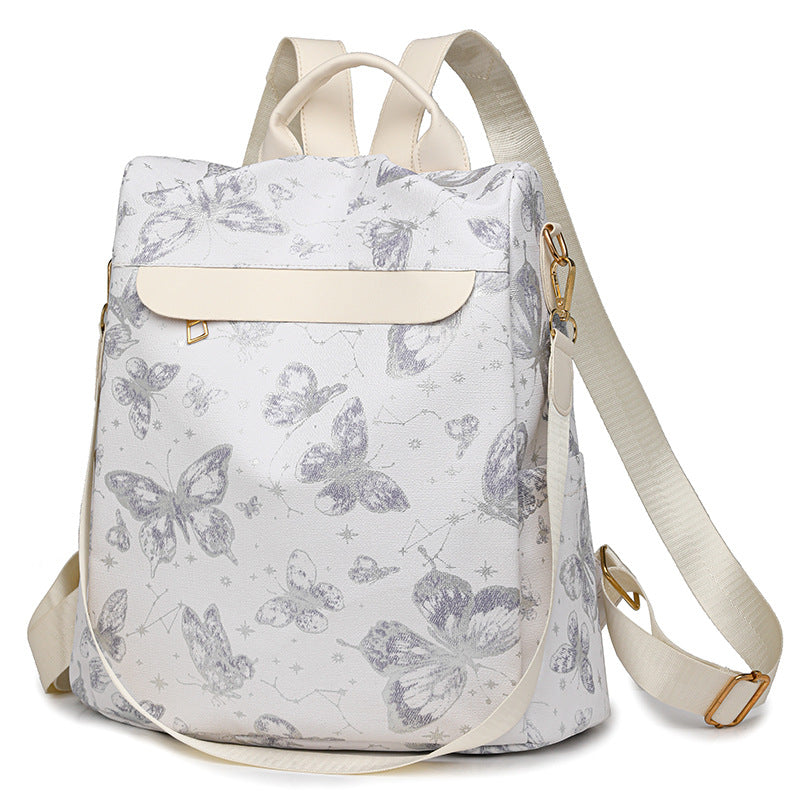Rucksack mit Elegantem Schmetterlingsmotiv und Praktischen Fächern Brehn