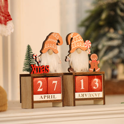 Dekorative Weihnachtsgnom mit Kalender Brehn