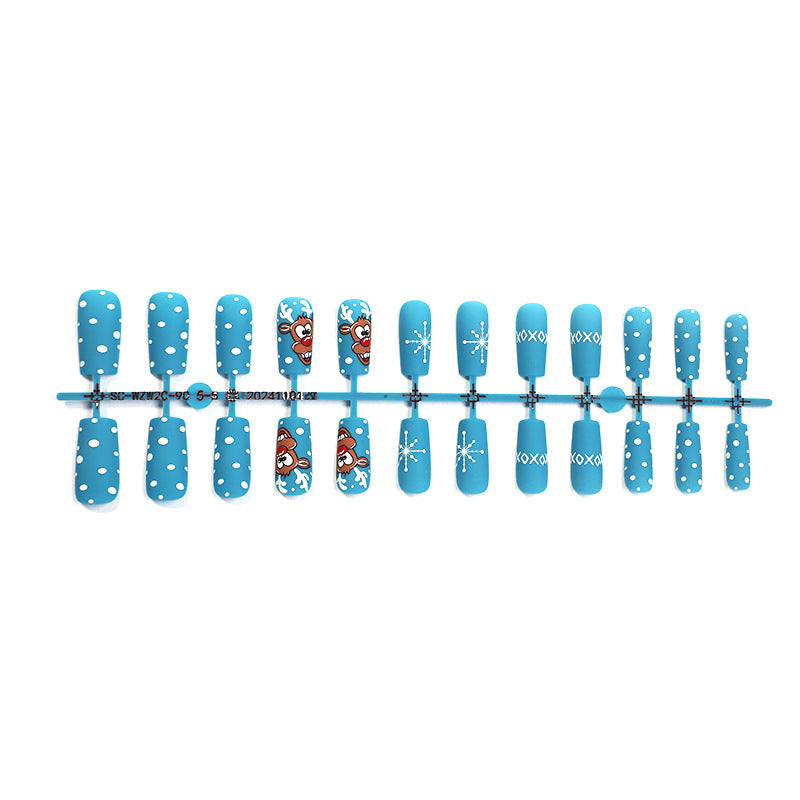 Verspielt dekoriertes Press-On Nail Art Set Brehn