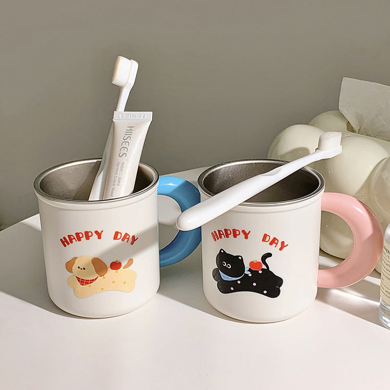 Isolierte Trinkbecher mit Fröhlichem Hunde-Design Brehn