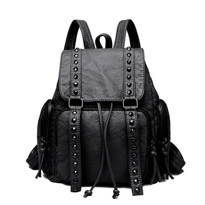 Stylische Nieten Faux-Leder Rucksack
