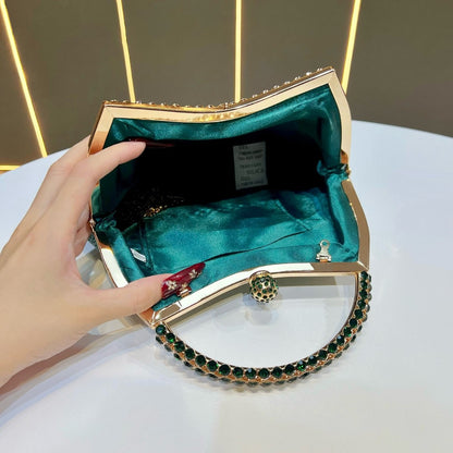 Exquisite Strass-besetzte Abendhandtasche