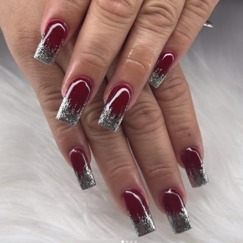 Eleganter Glitzernder Press-On Nail Set Brehn