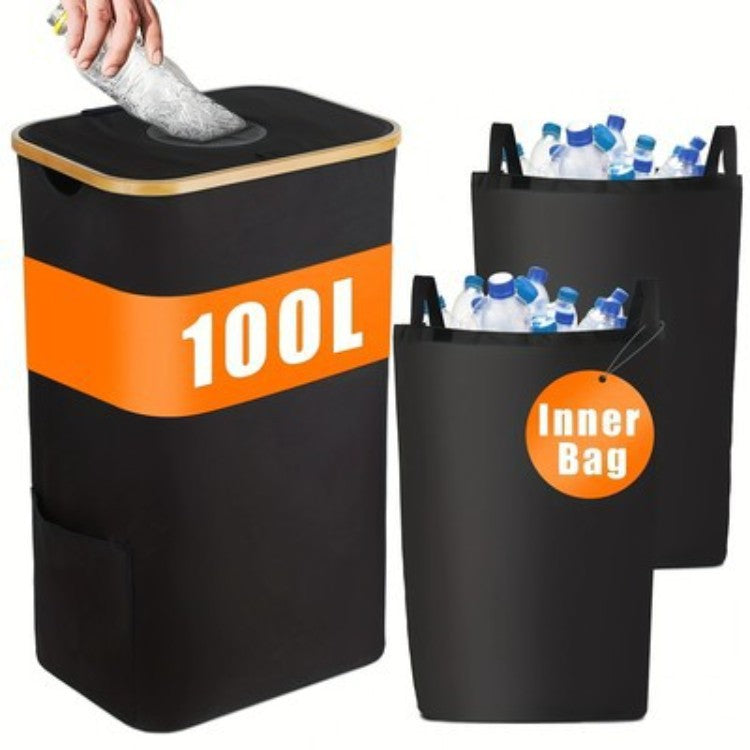 Multifunktionale Wäscheaufbewahrungsbox mit Bambusdeckel Brehn