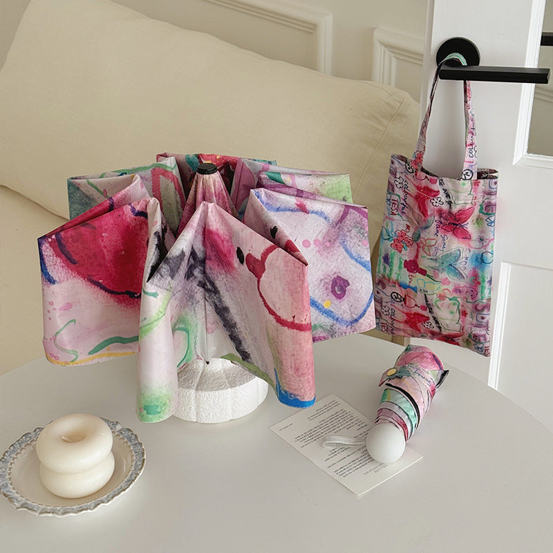 Damen Faltbare Designertasche mit kreativem Kunstmotiv Brehn