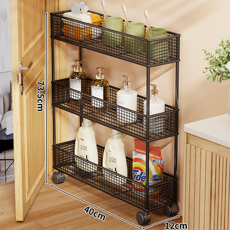 Slim Narrow Pull-Out Mesh Storage Organizer für Schrank und Türspalt