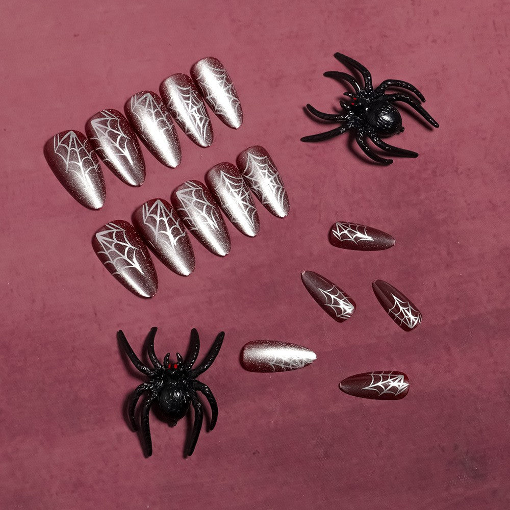 Gothic Spider Web Press-On Nails Brehn