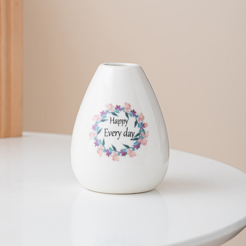 Elegante Keramische Inspirierende Zitate Vase