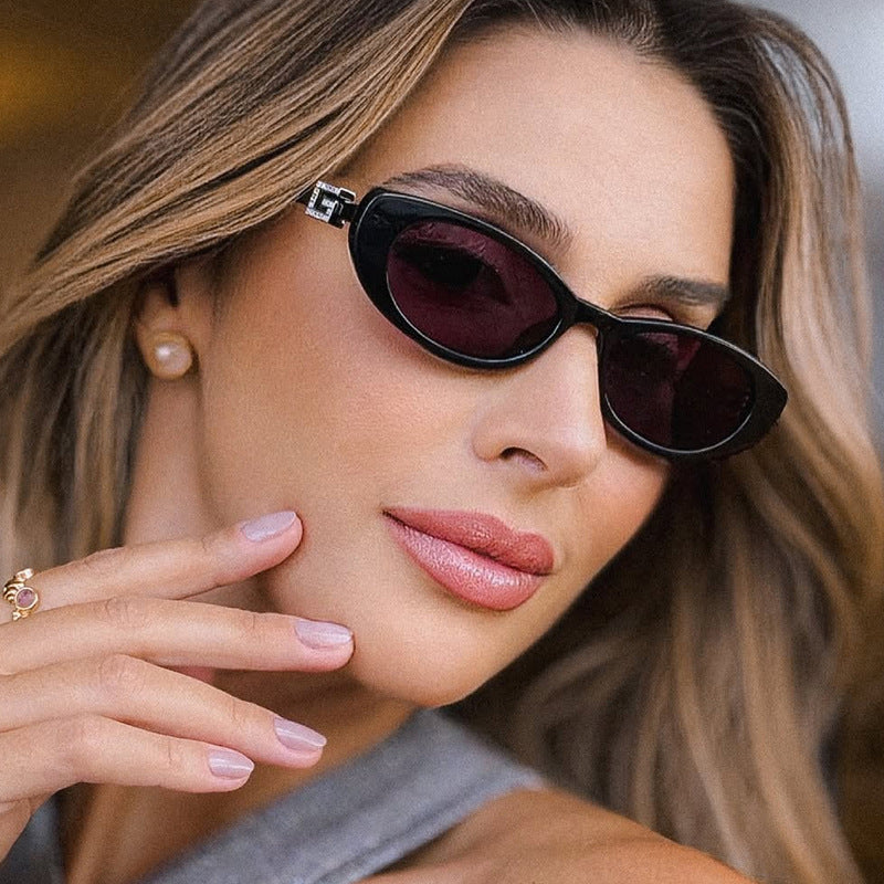 Damen Cat-Eye Sonnenbrille mit stilvollem Rahmen und luxuriösen Akzenten Brehn