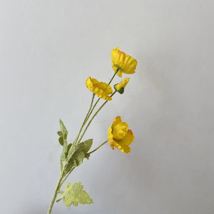 Lebensnahe Mohnblume Floral Stamm