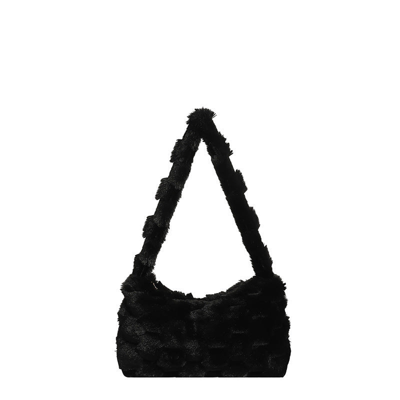Gemütliche strukturierte Plüsch-Handtasche Brehn