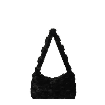 Gemütliche strukturierte Plüsch-Handtasche Brehn