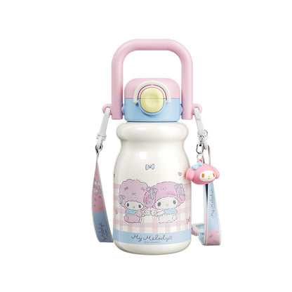 Damen Trinkflasche mit stylishem Kuromi-Design Brehn