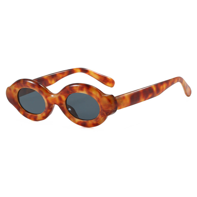Damen Sonnenbrille im trendigen Retro-Design mit ovalen Gläsern Brehn