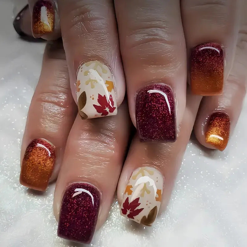 Herbstinspiriertes Nagelkunstset Brehn