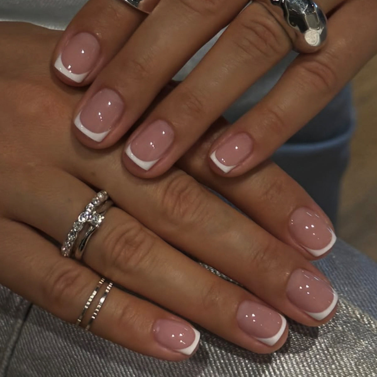 Kunstvolle French-Maniküre Nagelkunst Brehn