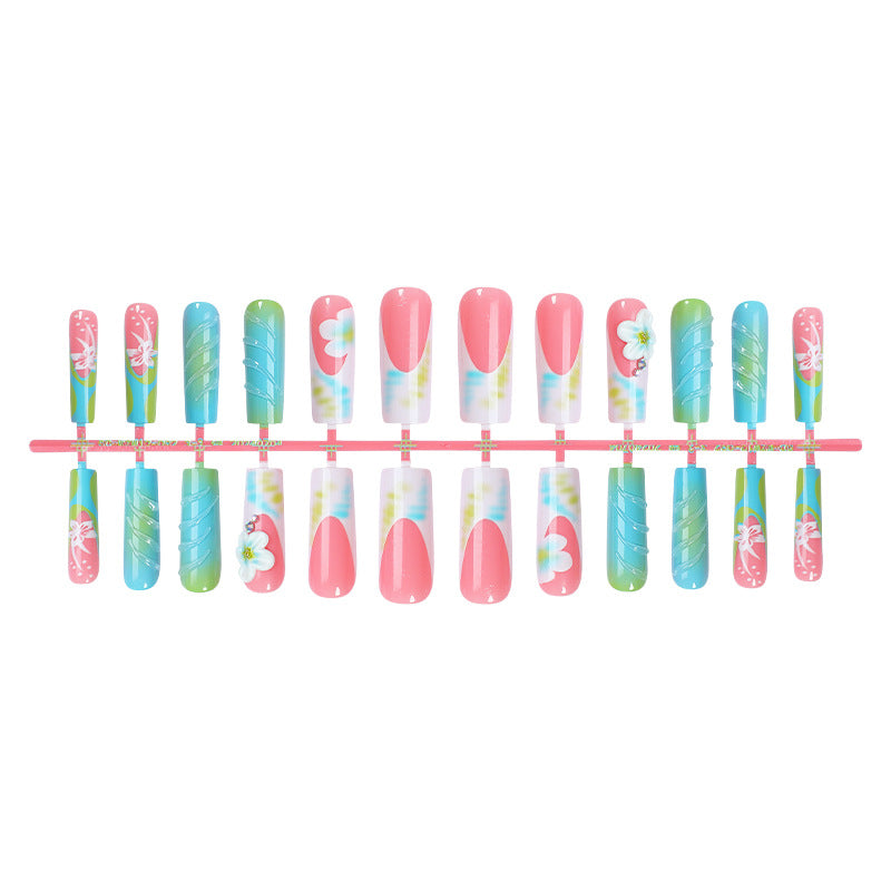 Floral-Themed Press-On Nagel Kunst Set Brehn