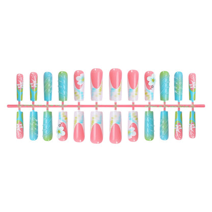 Floral-Themed Press-On Nagel Kunst Set Brehn
