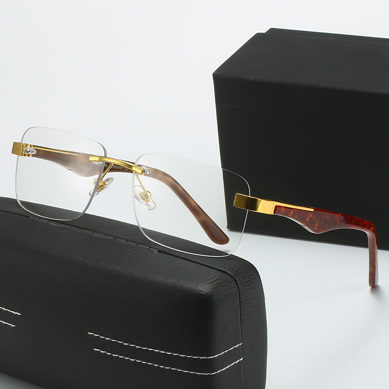 Damen modische Halbrahmenbrille mit elegantem Metall- und Kunststoffmix Brehn