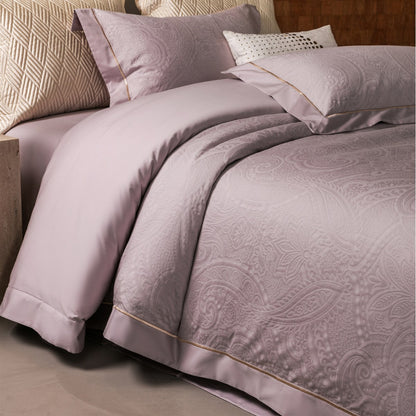 Luxuriöses gestepptes Paisley Jacquard Bettbezug Set