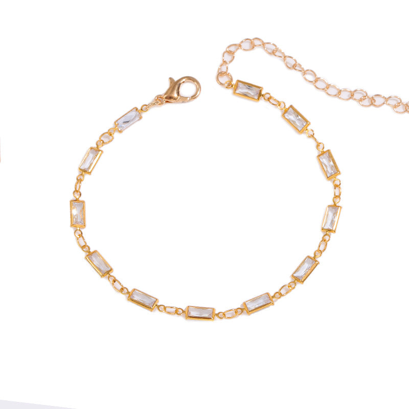 Elegante Glas-Ketten-Armband Brehn