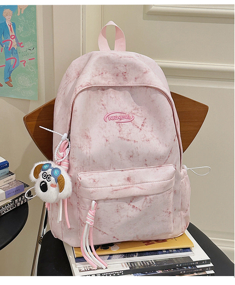 Lässiger marmorierter Schulrucksack