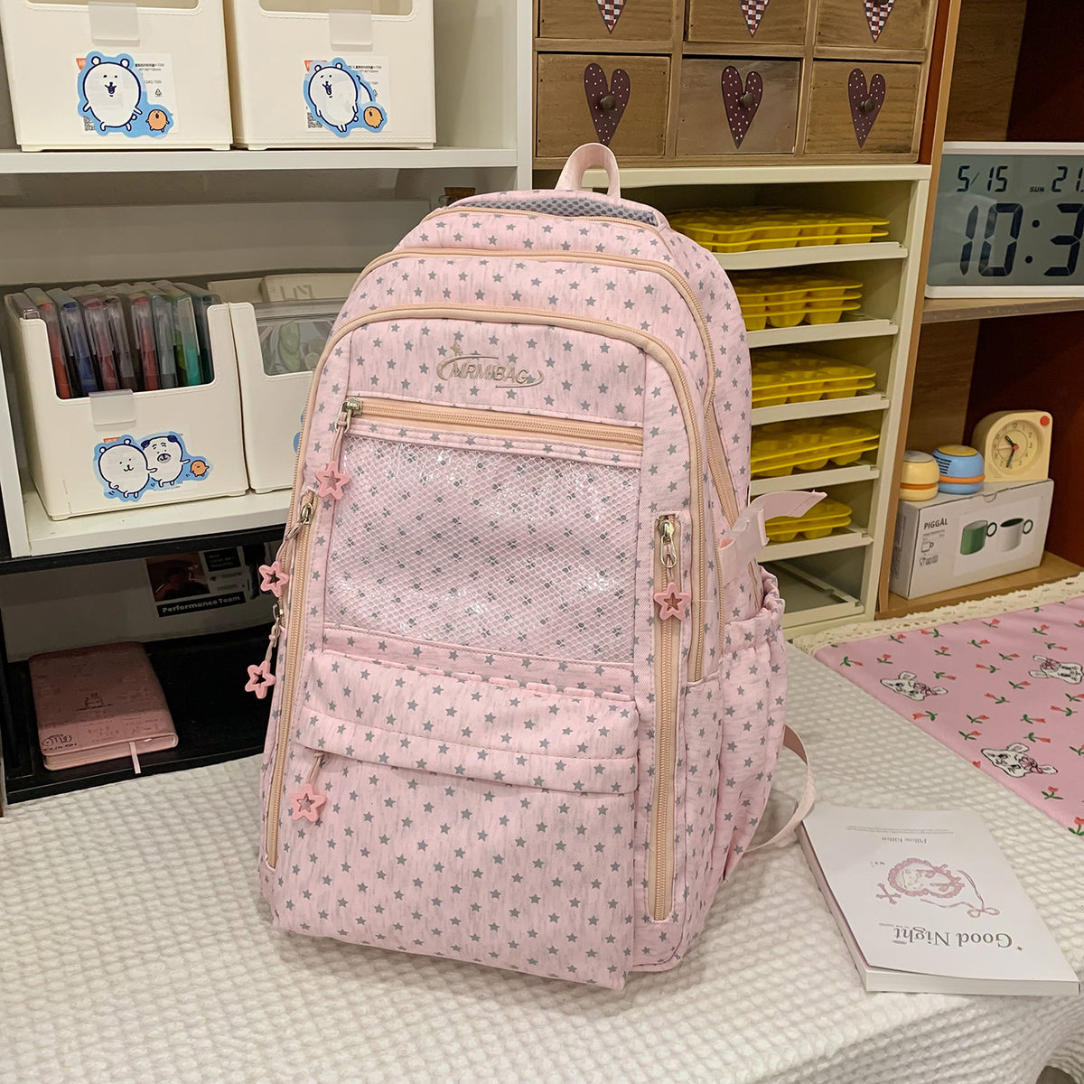 Stilvolles sternbedrucktes multifunktionales Rucksack Brehn