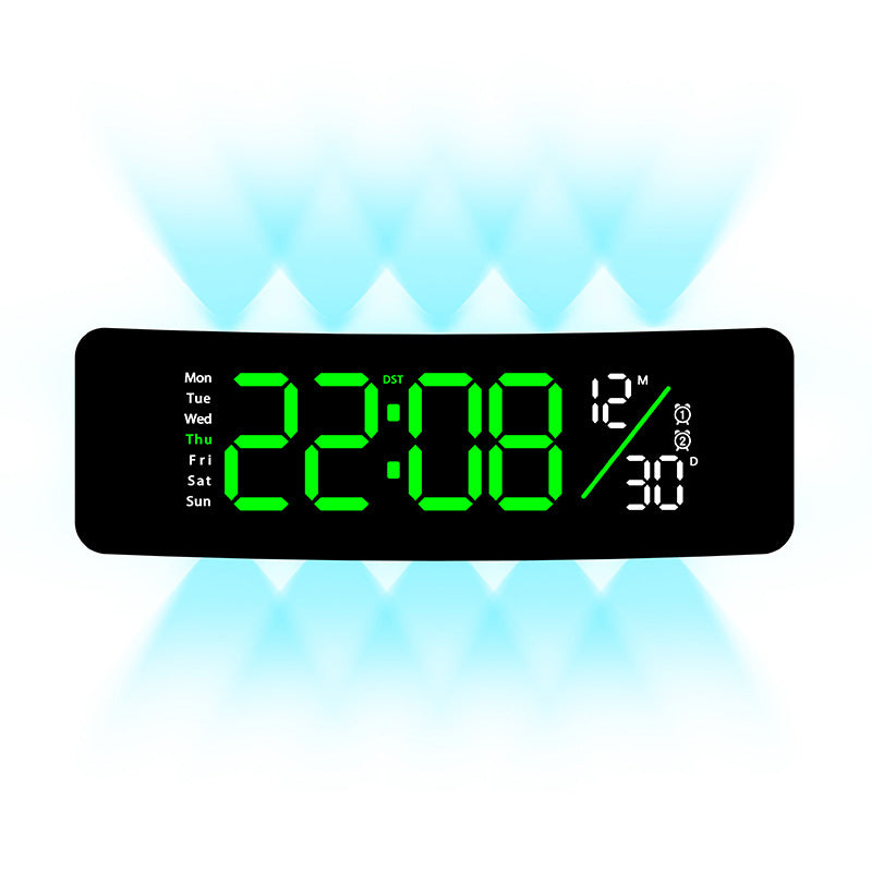 Digitaler Displaywecker mit Wochentagsanzeige und Temperatur Brehn
