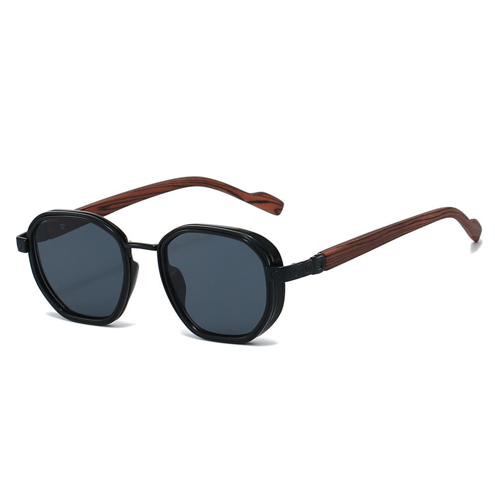 Geometrische rahmenlose Sonnenbrille mit luxuriösen goldenen Akzenten Brehn