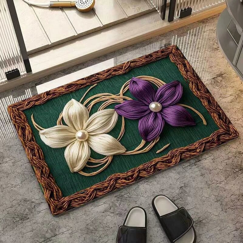 Blumeninspiriertes dekoratives Teppichmatte