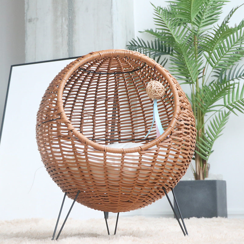 Katzenliege mit Stilvollem Rattandesign Brehn