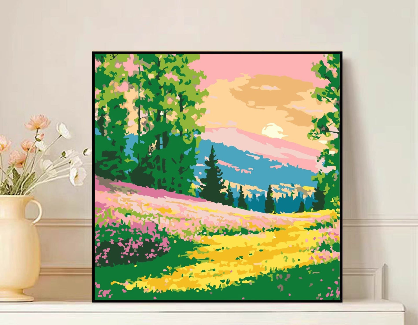 Scenic Mountain Landscape Leinwandkunst Brehn