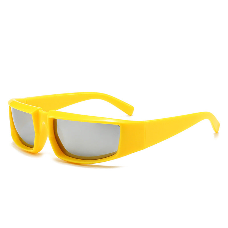 Damen stylische Sonnenbrille im futuristischen Design Brehn
